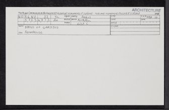 Mains Of Gardyne, NO54NE 33, Ordnance Survey index card, Recto