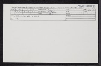 Middleton, North Lodge, NO54NE 37, Ordnance Survey index card, Recto