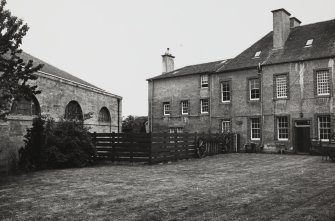 View showing rear of museum and riding stables from North-East.