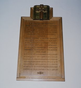 Interior. Detail of WWI  memorial