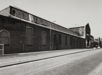 View from ENE of N frontage of Heavy Machine Shop, fronting onto East Hamilton Street, photographed 10 August 1993

