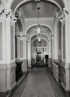 View of staircase corridor from West