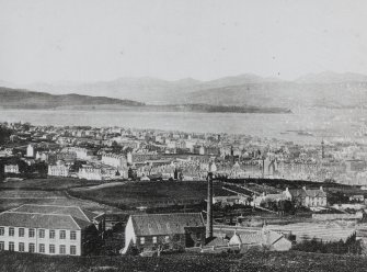 Copy of historic photograph showing general view.