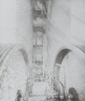 Copy of historic photograph showing view of rope drive.