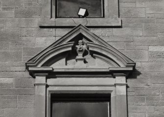 Detail of window pediment.