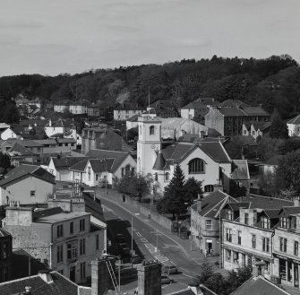 View of village looking north from tower of St. Columba's church