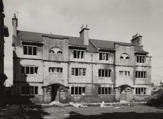 View of N block from S.