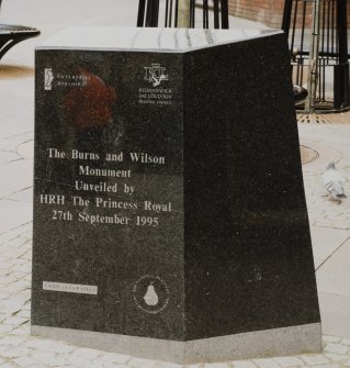 Detail of commemorative plaque.