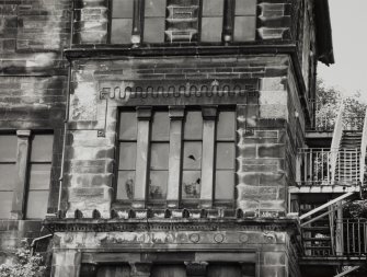 Detail of window in Nurses' Residence.