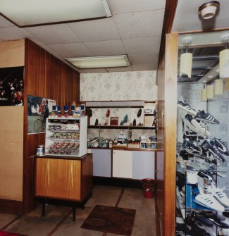 Interior.
View of front section of shop and window