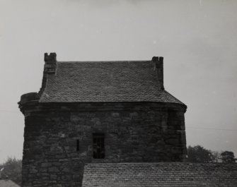 Newmilns Castle. View from N of top of tower.