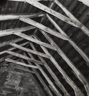 Interior.
View of roof structure in attic.