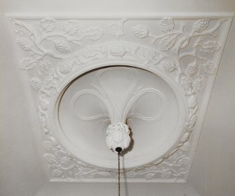 Interior.
Detail of ceiling plasterwork to South bedroom.
