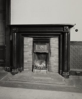 Interior.
Detail of ground floor fireplace and chimneypiece.