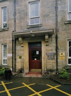 Main Block. View from N of Entrance doorway