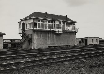 View of Falkland junction signal box from SE.