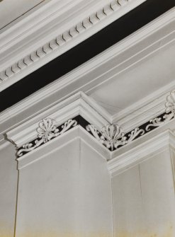 Interior - council chamber, detail of square capital