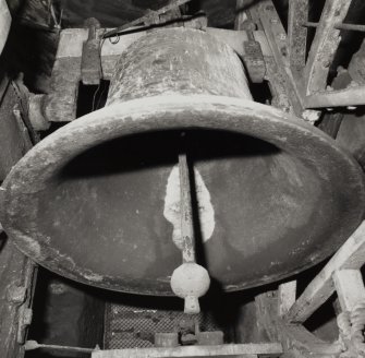 Steeple, detail of bell showing clapper