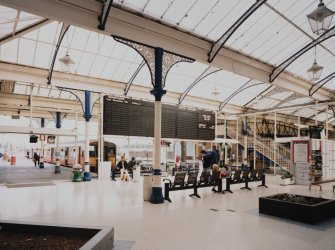 View of main concourse from SW
