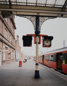 View of typical ornate cast-iron column & brackets