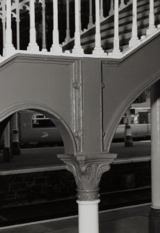Detail showing pre-fabricated cast-iron elements of footbridge