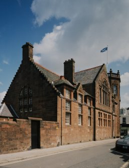 View from SW showing halls fronting on Ailsa Street West