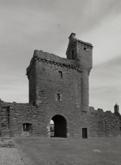 View of W gatetower from SSW