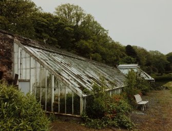View of greenhouse from W.