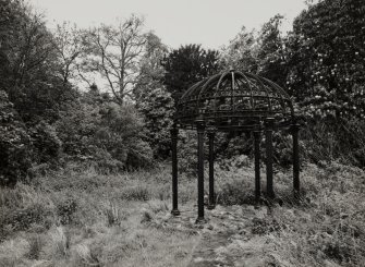 View of cast iron gazebo from SE.