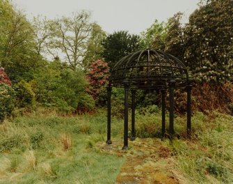 View of cast iron gazebo from SE.