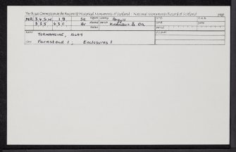 Islay, Tornamoine, NR34SW 18, Ordnance Survey index card, Recto