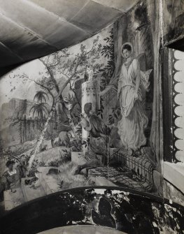 Interior.
Detail of mural on spiral stair.