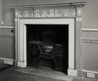 Interior.
Detail of billiard room fireplace.
