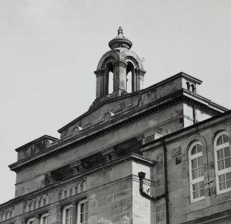 Detail of pediment and bellcote from SW