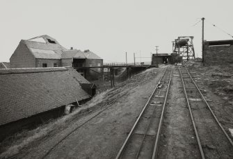 View from S of upper section of railway track.