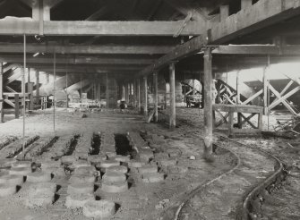 Interior.
View from N of moulding shop, upper floor.