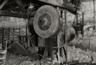 Interior.
Detail of brick-moulding machine.