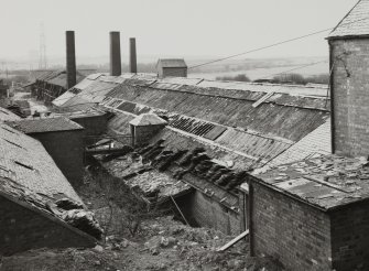 General view of moulding-shop and kilns from N.