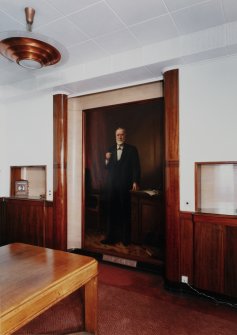 Main Offices: view from WNW within Boardroom, showing portrait of R B Tennent