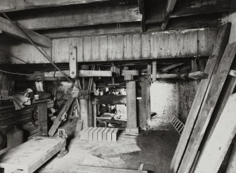 Interior.
View from W of mill gearing wheel.