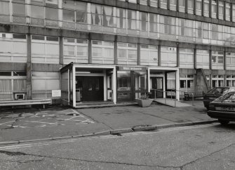 General exterior view of main entrance, Bellshill Maternity Hospital.