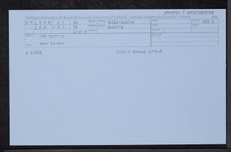 The Haining, Deer Larder, NT42NE 42, Ordnance Survey index card, Recto