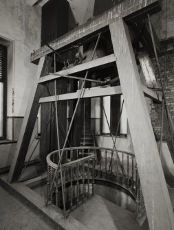 View of bell and support in E tower.