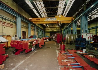 Motherwell, Craigneuk Street, Anderson Boyes
Fitting Shop (Dept. 51, built 1962): Interior view of N end of west bay from south, showing a Shearer being assembled (left)