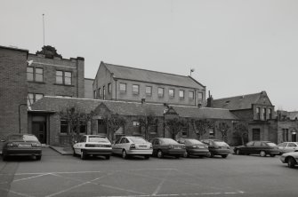 Motherwell, Craigneuk Street, Anderson Boyes
Exterior view from west north west of main office buildings, including the original 1899 offices (centre and right), and new offices to left (built in 1962)