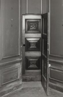 Detail of concealed cupboard doorway in SW dressing room (Lord Hamilton's room).