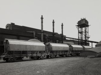 General view of basic oxygen steel department and continuous casting department.