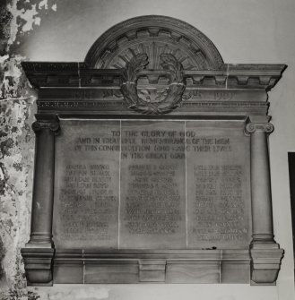 Detail of memorial plaque.