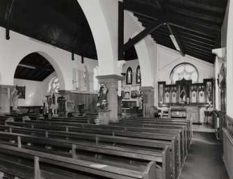 Interior. W side chapel, view from NW