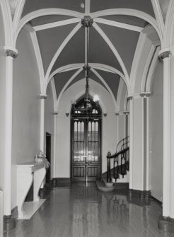 View of North entrance stair hall from South